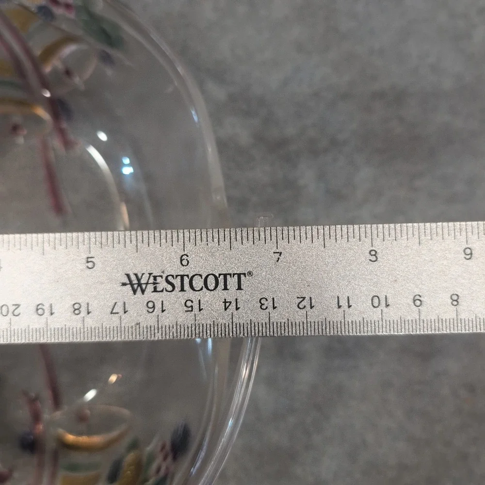 Mikasa Celebrations Holiday Bells‎ Colored Glass Oval Basket Christmas Handle - Picture 10 of 10